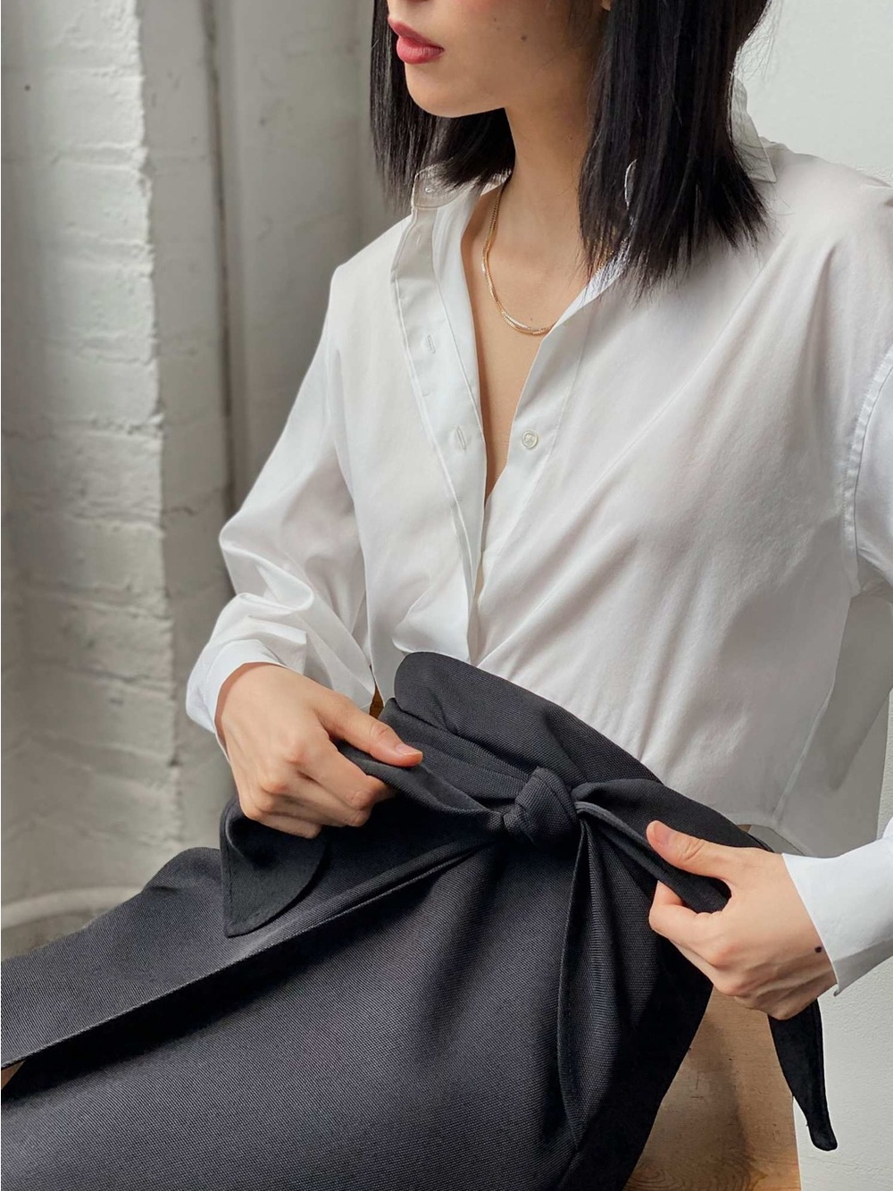 RARE Aritzia Babaton Black Sarong Midi Skirt